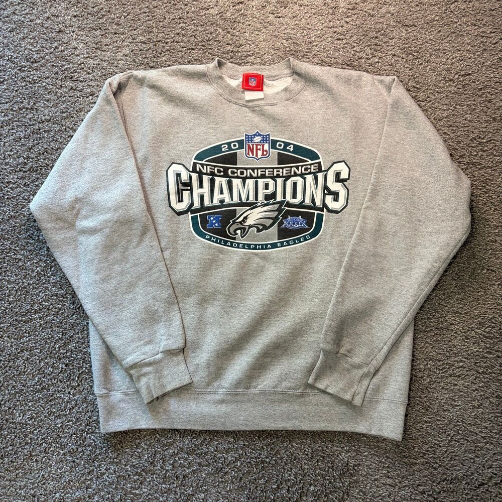 Vintage 2004 Philadelphia Eagles NFC Conference Champions Sweatshirt Pullover M
